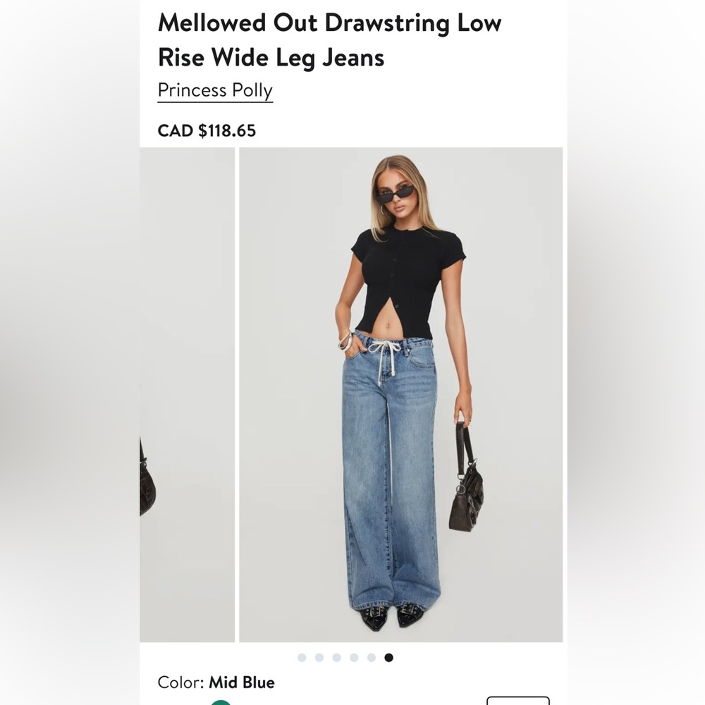 Wide Leg Light Blue Women's Jeans